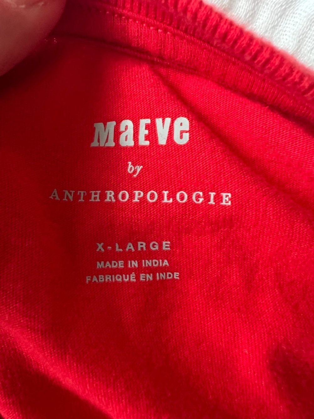 Maeve Anthropologie Red Twist Knot Tee – Draped Shoulder Top – XL - Picture 2 of 5